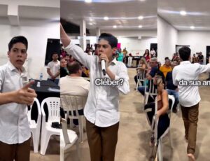 Pastor mirim é chamado de "falso profeta" no meio do culto e responde: "não deixa eu falar da sua amante, Cléber!"; veja vídeo