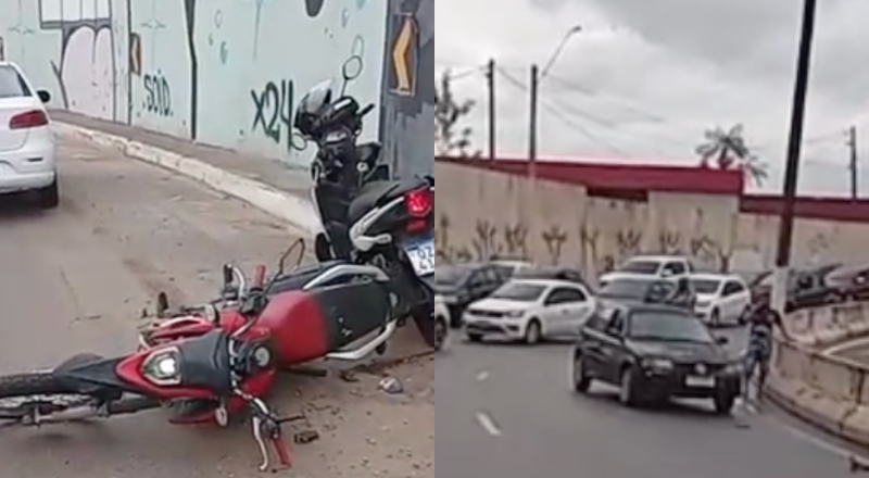 Urgente: estrada do aeroporto registra série de acidentes após derramamento de óleo, em Manaus; veja vídeo