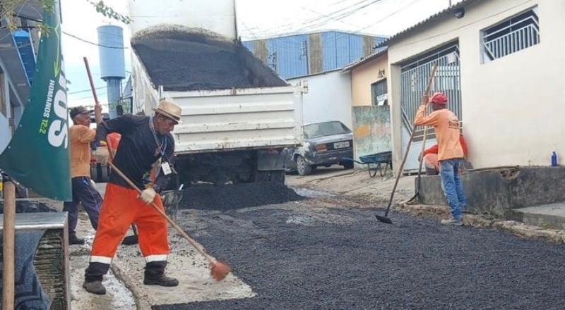 Prefeitura de Manaus leva novo asfalto ao bairro Monte das Oliveiras