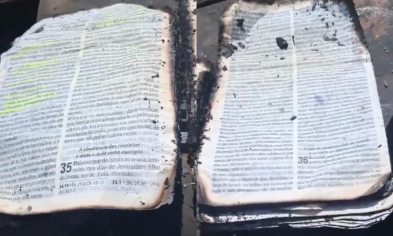 Bíblia não pega fogo durante incêndio que destruiu 6 casas em Manacapuru: “a palavra de Deus intacta!”; veja vídeo