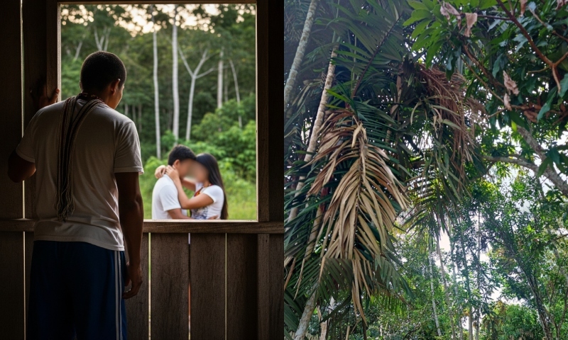 Homem dá facada nas costas do atual namorado da sua ex-esposa em Eirunepé; veja vídeo