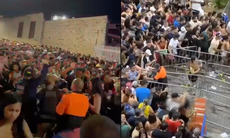 PM e Guarda Municipal evitaram invasão em massa que poderia resultar em pessoas pisoteadas no #SouManaus; veja vídeo