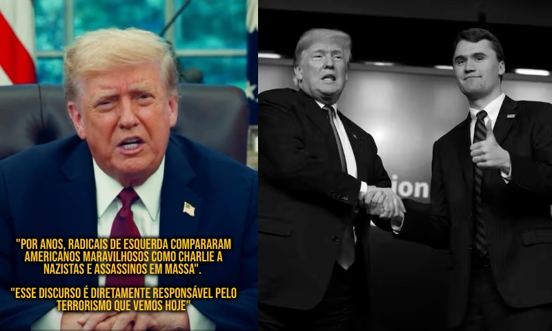 Trump se pronuncia sobre assassinato de Charlie Kirk e culpa a extrema esquerda por aumento da violência política; veja vídeo