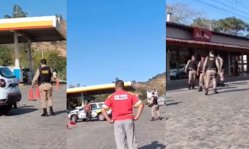 Taser não funciona em homem descontrolado que esfaqueou o próprio filho e PMs atiram; veja vídeo