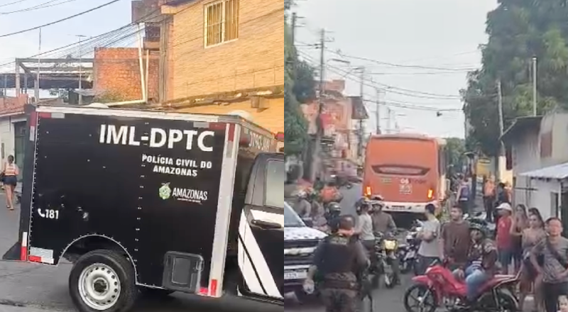 Urgente: motoqueiro morre ao ser atropelado por ônibus em avenida de Manaus; veja vídeos