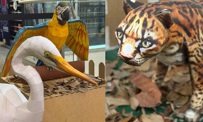 Exposição ‘Amazônia de Papel’ recria a floresta em forma de arte em Manaus