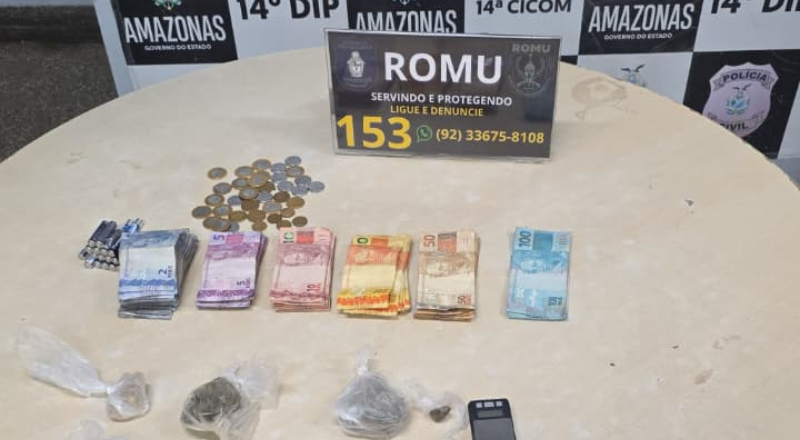 Dupla é detida com drogas e dinheiro após perseguição no Tancredo Neves