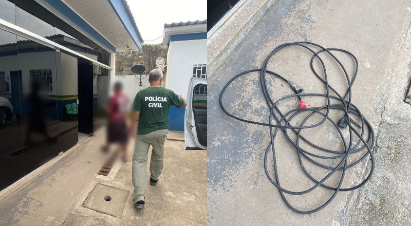 Polícia prende homem que agrediu a esposa com fio de alta tensão no interior do AM