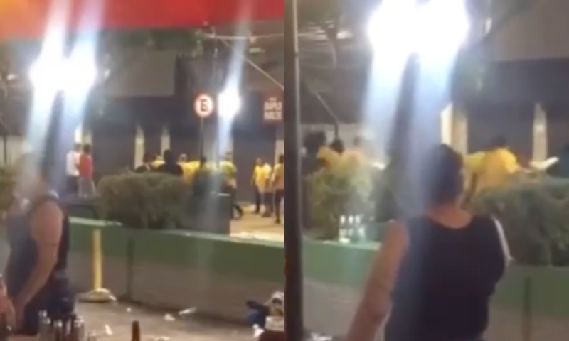 Confusão no Eldorado: carioca tenta dar calote em bar e acaba levando surra de garçons; veja vídeo