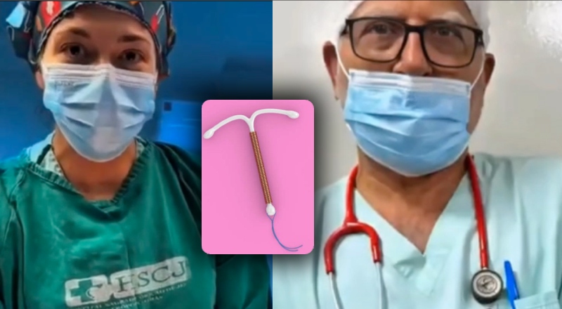Médicos ficam surpresos após bebê nascer segurando DIU; veja vídeo