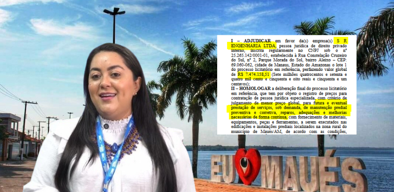 Saiba qual empresa vai receber mais de R$ 7 milhões da prefeita Macelly Veras para a manutenção de prédios em Maués