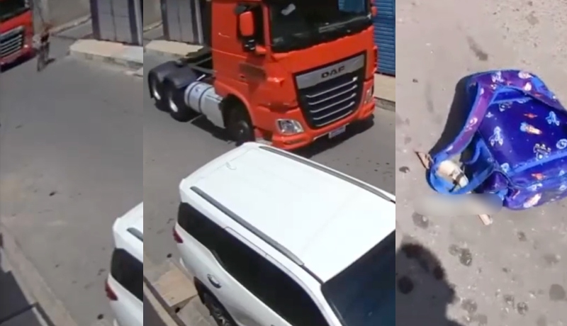 “Alguém ajuda a minha mãe”: mulher morre atropelada enquanto levava o filho de bicicleta para escola; veja vídeo