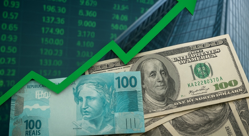 Dólar cai para R$ 5,27 e Bolsa brasileira bate novo recorde histórico