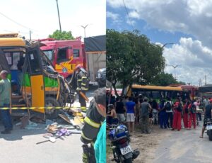 Urgente: acidente entre Micro-ônibus 'Amarelinho' e caçamba deixa 20 feridos no Nova Cidade; veja vídeos