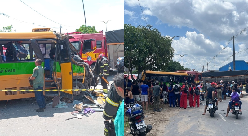 Urgente:  acidente entre micro-ônibus ‘Amarelinho’ e caçamba deixa 20 feridos no Nova Cidade; veja vídeos