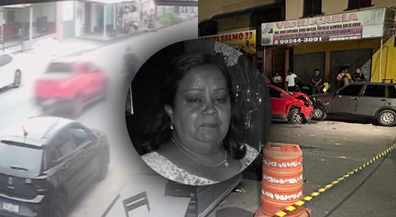 Veja momento em que carro desgovernado mata idosa atropelada no Conjunto Canaranas em Manaus