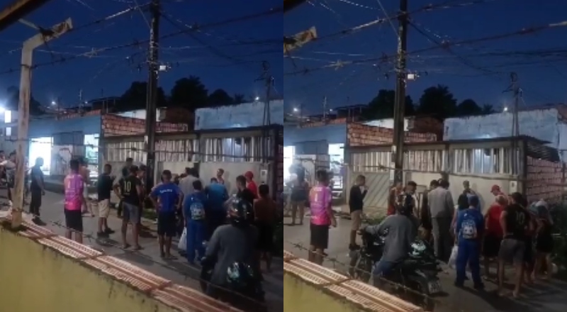Homem é brutalmente espancado pela população no bairro Monte das Oliveiras; veja vídeo