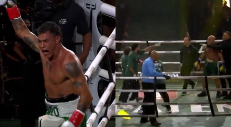 Luta entre Popó e Wanderlei Silva termina em “porradão” entre equipes no ringue; veja vídeo