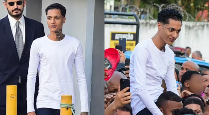 Oruam deixa a prisão após dois meses e fãs fazem a festa em porta de presídio; veja vídeo