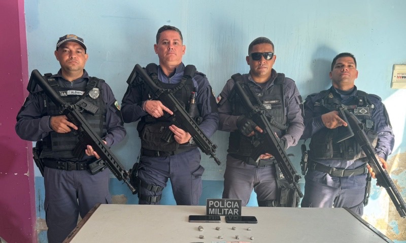 Pronta-resposta: PMAM prende dois homens e apreende adolescente suspeitos de incendiar patrimônio público em Envira