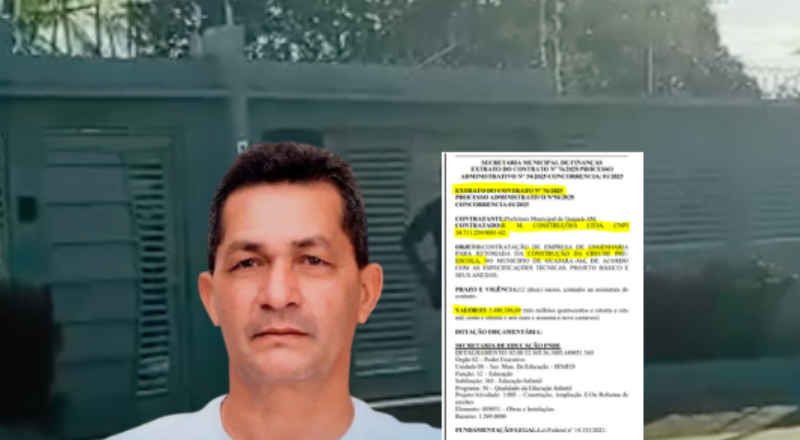 Prefeito investigado pela PF gasta mais de R$ 3 milhões para construir uma única creche em Guajará