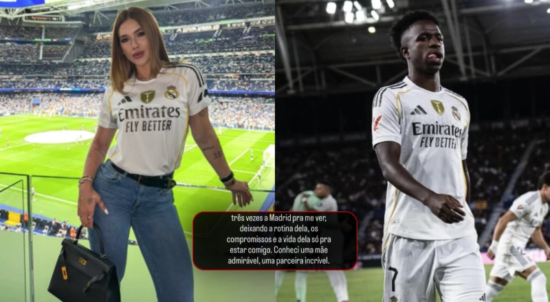 Vini Jr. se pronuncia sobre envolvimento amoroso com Virgínia: “ela foi três vezes a Madrid para me ver”; veja