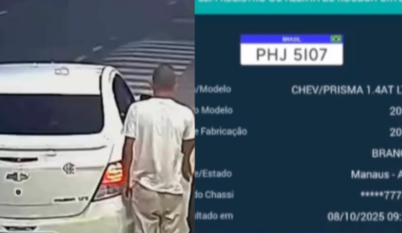 Sem crédito e sem vergonha: homem foge de posto após encher o tanque em Manaus; veja vídeo