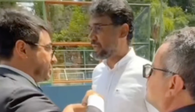 Descontrolado: Rodrigo Guedes perde a linha e ofende Radyr Júnior e Raulzinho durante visita ao Parque da Criança; assista