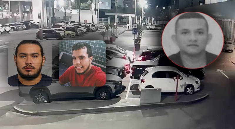Vaza vídeo do momento em que pistoleiros matam homem a tiros no Shopping Ponta Negra; veja