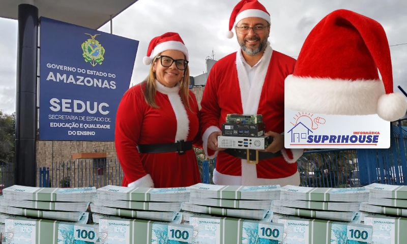 “O natal chegou mais cedo!”: Seduc-AM gasta quase R$ 3 milhões comprando microcomputadores
