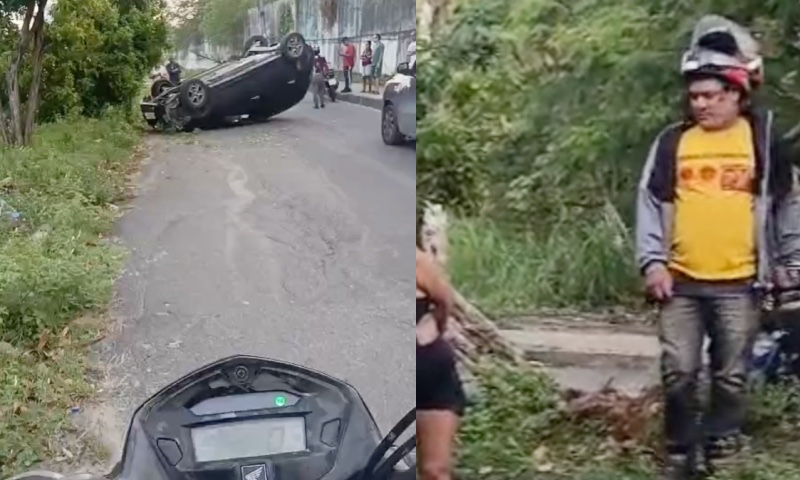 Urgente: carro capota e deixa mulheres em estado grave no Viver Melhor III; veja vídeo