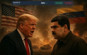 Chance dos EUA se envolver em confronto militar direto contra a Venezuela sobe para 59%, diz mercado de previsões da Polymarket