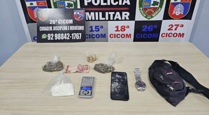 Polícia prende trio por tráfic0 de dr0gas durante operação em Manaus