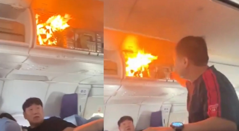 Pânic0 no ar: celular pega fog0 e força pouso de emergênci4 em voo da Air China