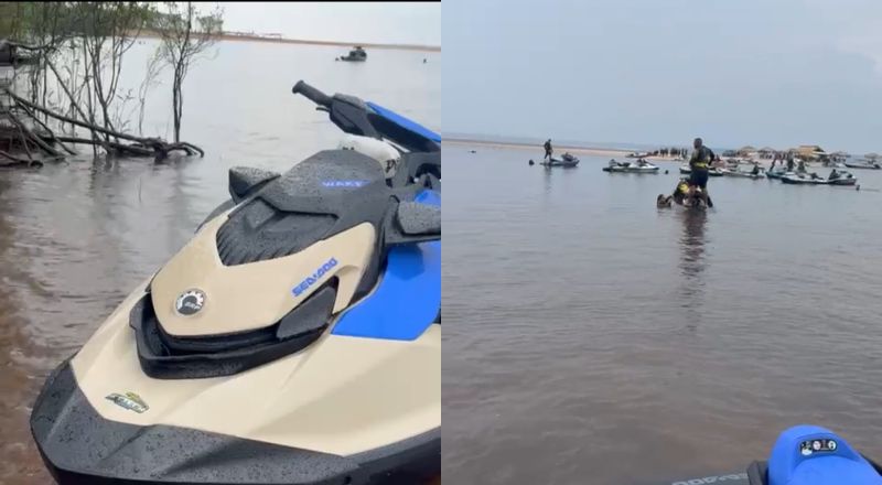 Urgente: homem desaparece após grave acidente com jet ski na Praia de Açutuba; veja vídeo
