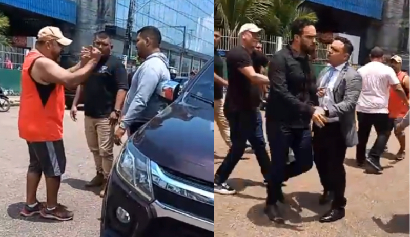 Cobrança com juros: vereador de Manacapuru foge para não apanhar de empresário após calote de R$ 10 mil; veja vídeo