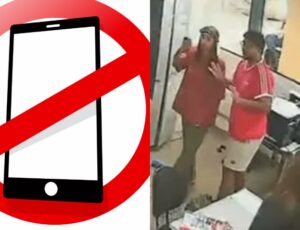 Pai invade escola e agride professor que proibiu aluna de usar celular em sala de aula; veja vídeo