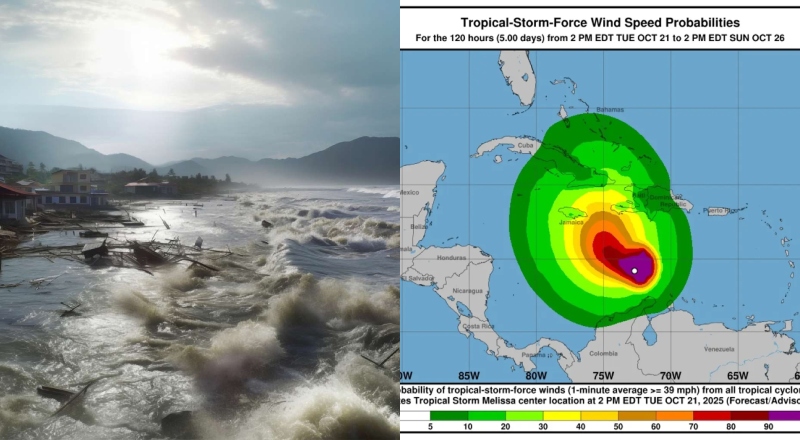 Autoridades emitem alerta sobre a tempestade tropical Melissa no Caribe e chance de impacto na Flórida