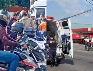 Mulher morre em acidente de moto na avenida Max Teixeira, em Manaus; veja vídeo