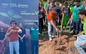 Prefeito David Almeida lança projeto “Parque 60+ Verde” com plantio simbólico no Parque Municipal do idoso