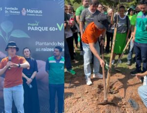 Prefeito David Almeida lança projeto “Parque 60+ Verde” com plantio simbólico no Parque Municipal do idoso