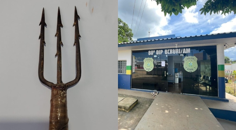 Mulher é presa após enfiar zagaia no peito do marido durante briga no AM