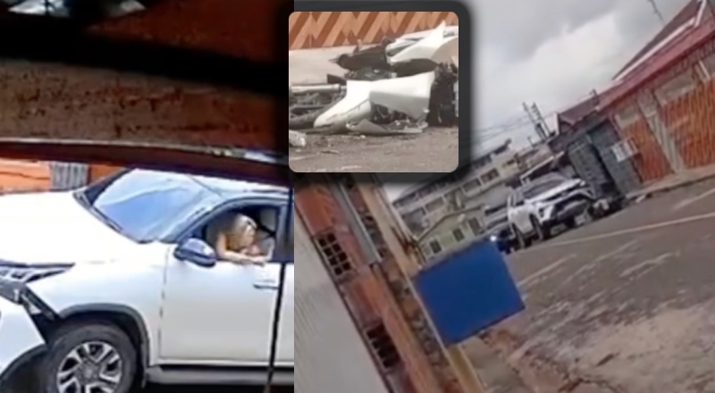 Movida pelo ódio, mulher traída usa carro para destruir moto do marido em Manacapuru; veja vídeo