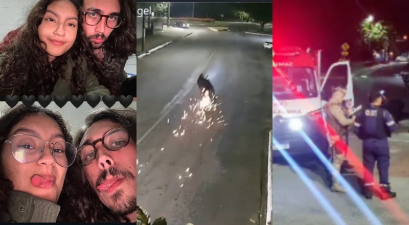 Velocidade fatal: casal de namorados morre em grave acidente de moto; veja vídeo