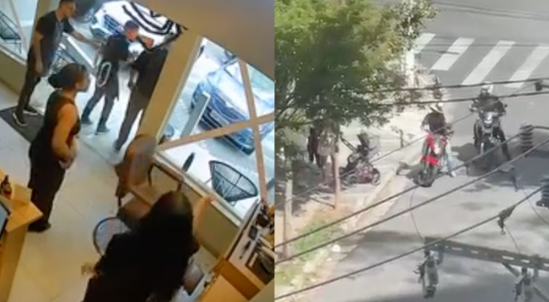 Tiroteio e correria: família vive momentos de terror durante assalto em salão de beleza; veja vídeo