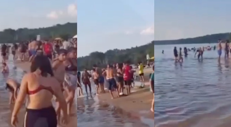 Ataque de piranhas coloca banhistas para correr de balneário em Manacapuru; veja vídeo