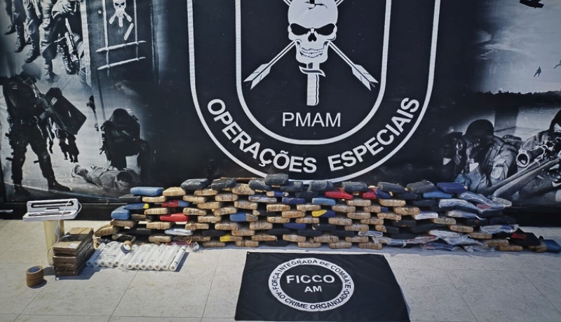 Operação integrada apreende 146 kg de maconha em Manaus