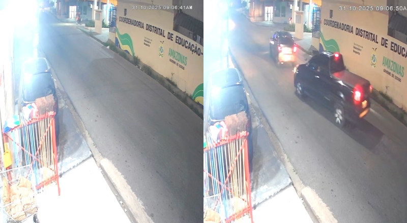 Vídeo flagra momento em que motoqueiro morre após ser arremessado no Novo Aleixo; veja