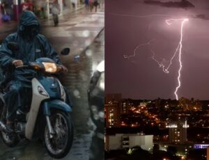 "Motoqueiro, leve sua capa de chuva!": Manaus deve ter um dia com trovões e raios nesta terça-feira (4)