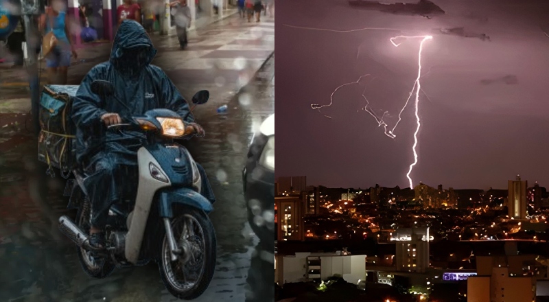 “Motoqueiro, leve sua capa de chuva!”: Manaus deve ter um dia com trovões e raios nesta terça-feira (4)